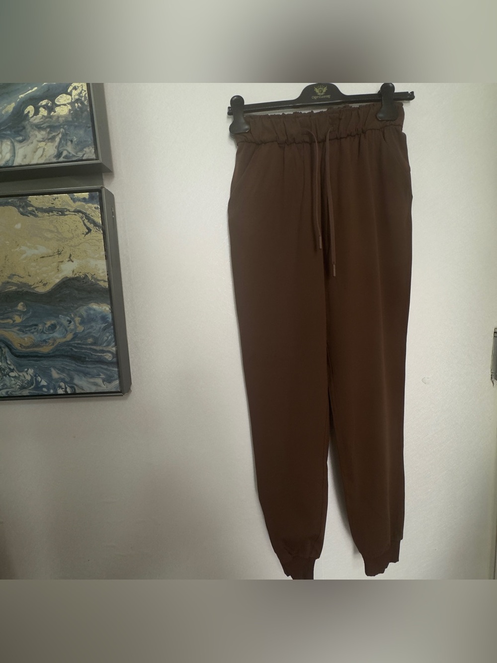 Lululemon Brown High Rise Jogger Pants Size 4 Drawstring Athletic Lounge